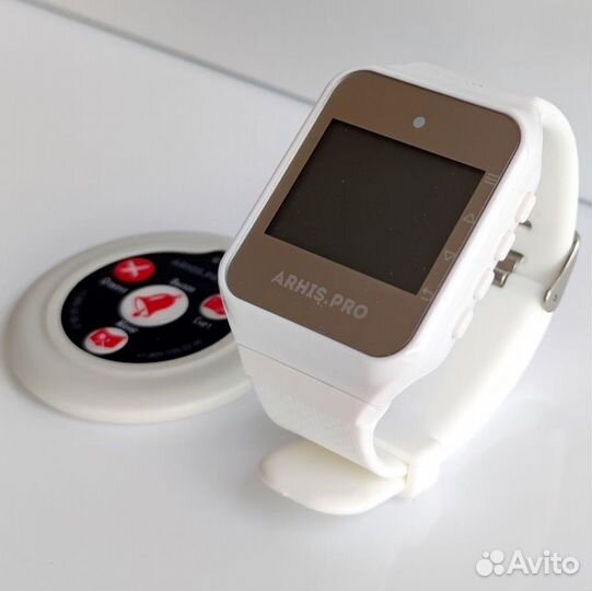 Кнопка вызова официанта Слим в ассортименте, часы