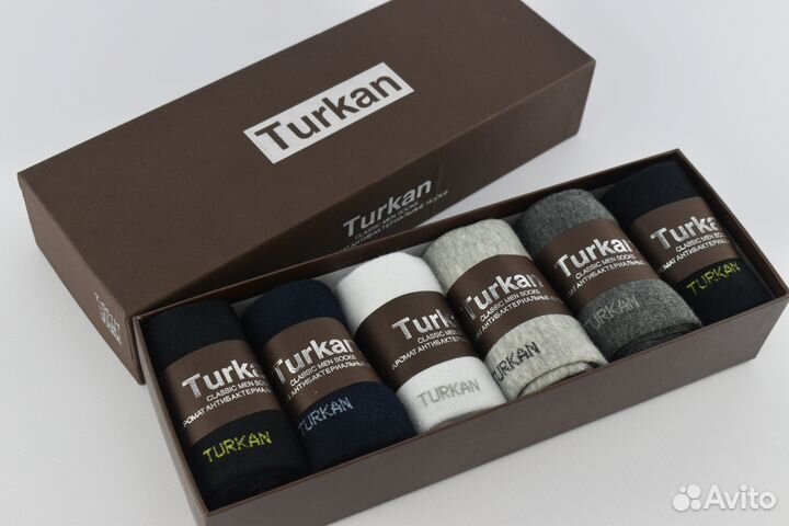 Turkan Носки мужские в коробке, набор 6 пар
