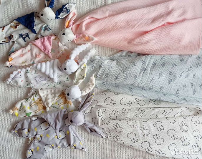 Муслиновая пелёнка + комфортер