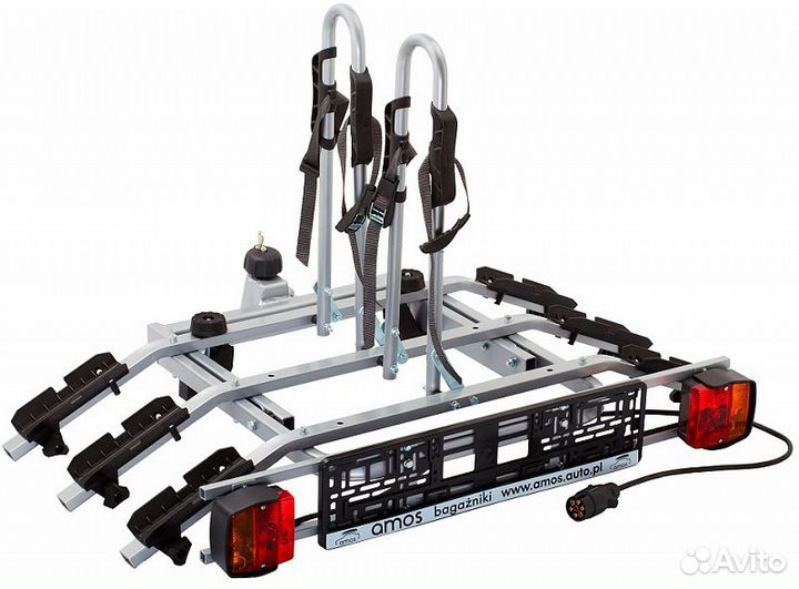 Велокрепление amos для 3-Х велосипедов на фаркоп