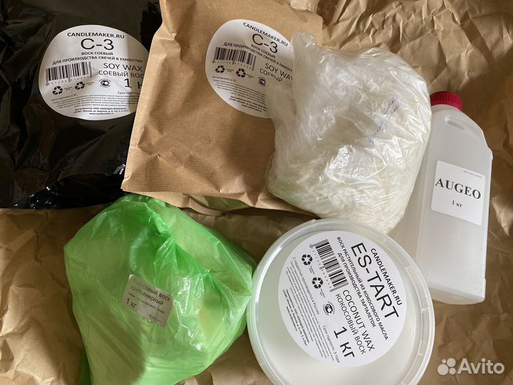 Контейнерный и формовой воск для изготовл. свечей