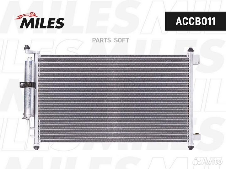 Конденсер nissan note 1.0-1.6 02- / tiida 1.6-1.8 07- miles accb011
