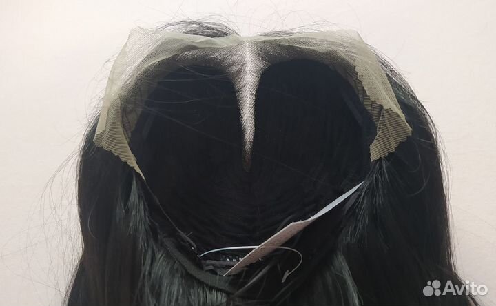 Новый парик черный на сетке lace front 70см