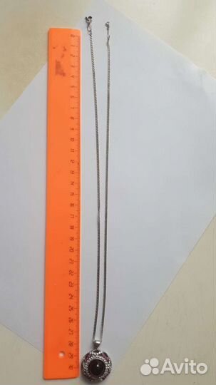 Интересный кулон с цепочкой серебро 925 пробы