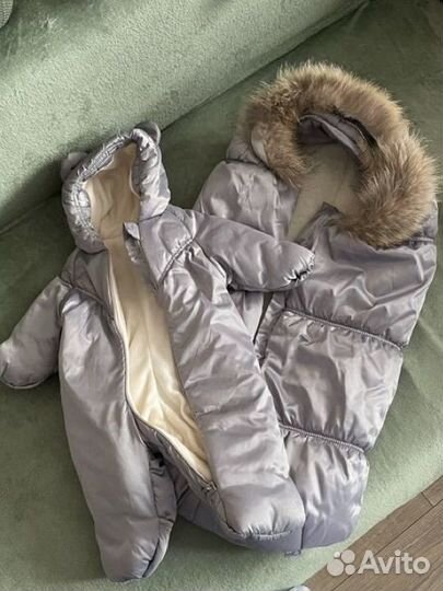 Зимний конверт и комбинезон для новорожденных