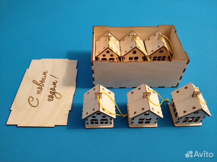 Новогодние елочные игрушки из дерева(фанеры)