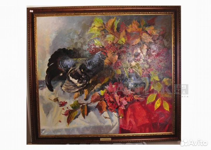 Натюрморт с калиной и тетеревом