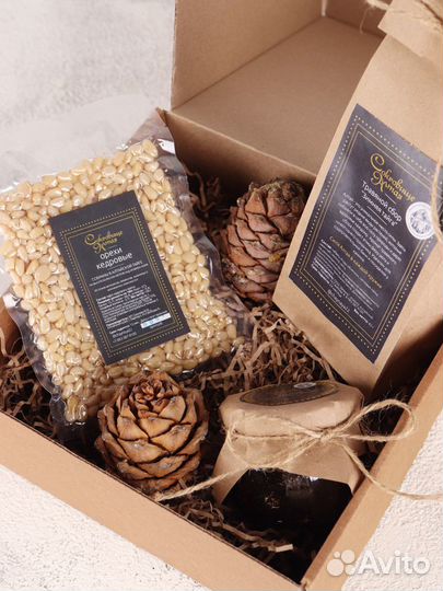 Подарочный набор (чайный травяной сбор, мёд, кедро