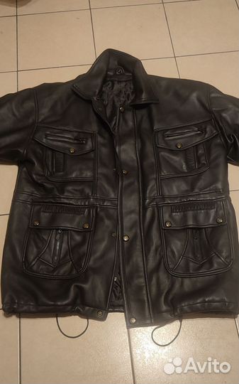 Куртка- парка.Кожзам.64р