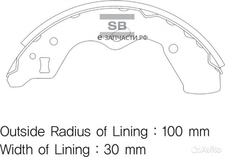 Sangsin brake SA067 Колодки торм.бараб.задние