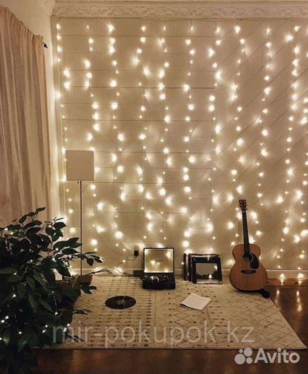 Гирлянда штора 3/3 метра