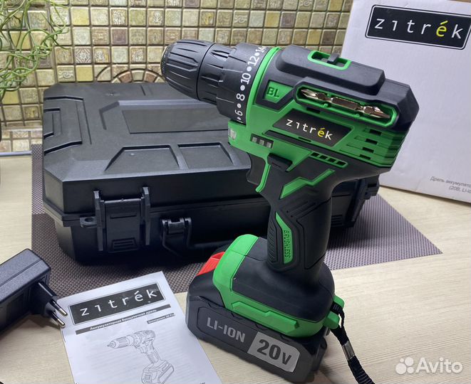 Шуруповерт бесщеточный Zitrek Greenpower 20В Новый
