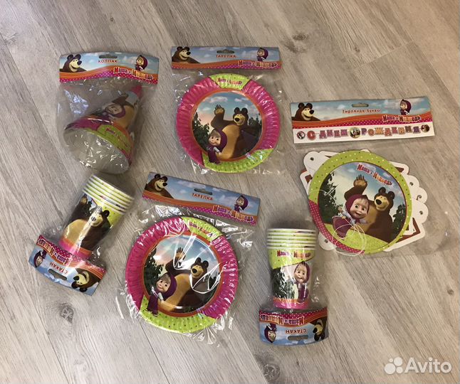 Набор одноразовой посуды «Маша и Медведь»