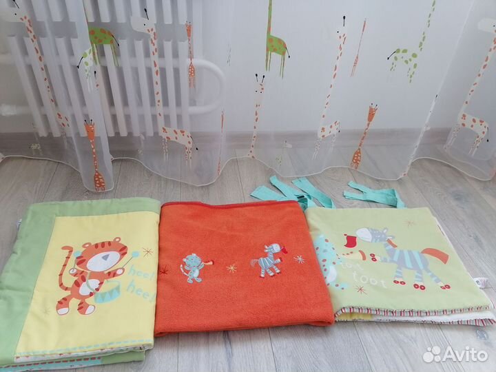 Набор для детской (тюль, одеяло, плед, бортик)