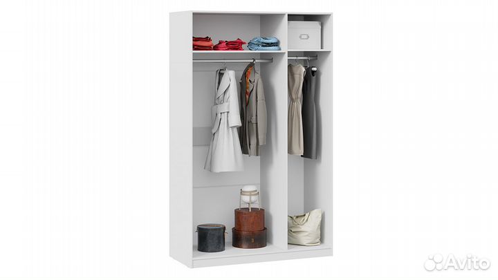 Шкаф комбинированный с 3 дверями со стеклом 