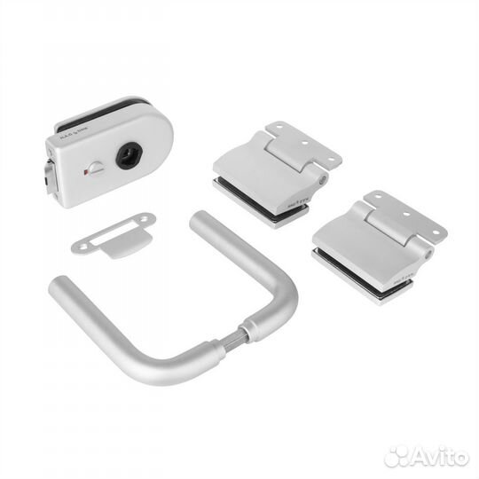 Фурнитура c гладким замком для стеклянной двери