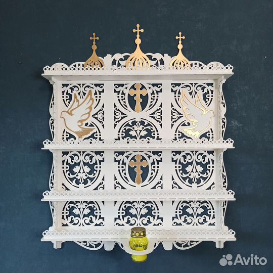 Полка для икон, Иконостас в дом, божница Мод 132