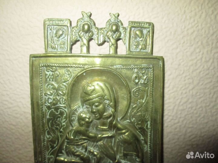 Икона старинная, литая Феодоровская бм