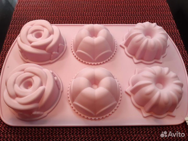 Форма для выпечки Цветочный микс (6 ячеек)