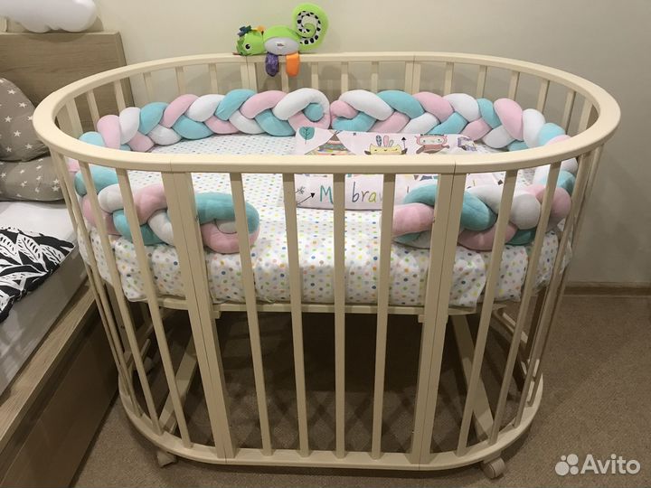 Кроватка детская круглая-овальная