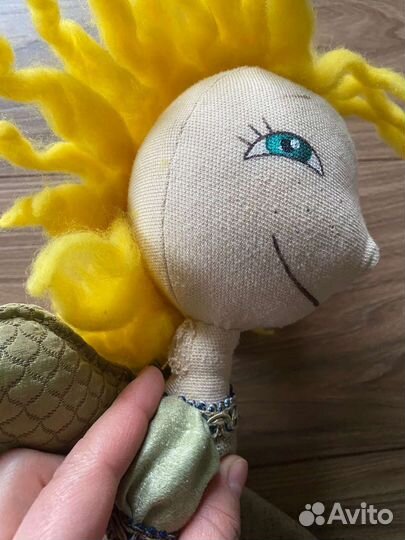 Интерьерная тряпичная кукла Солнечный Ангел нюанс