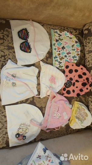 Шапки, панамки, кепки для девочки 9мес - 6лет