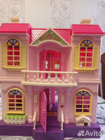 Кукольный домик для барби с мебелью