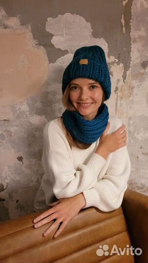 Комплект шапка и снуд