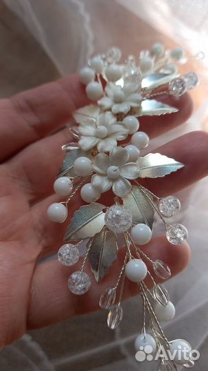 Свадебная диадема, украшение невесты,веточка