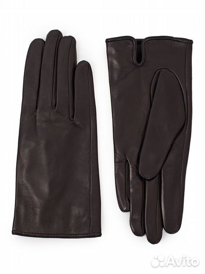 Чёрные кожаные перчатки 