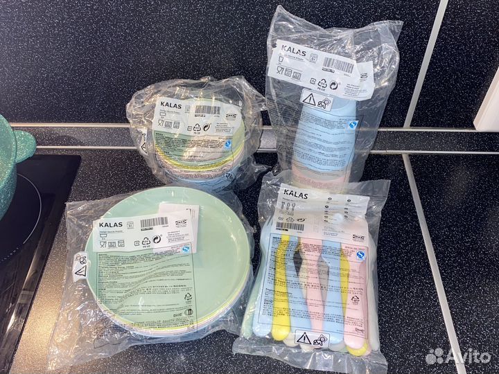 IKEA kalas наборы посуды детской оригинал