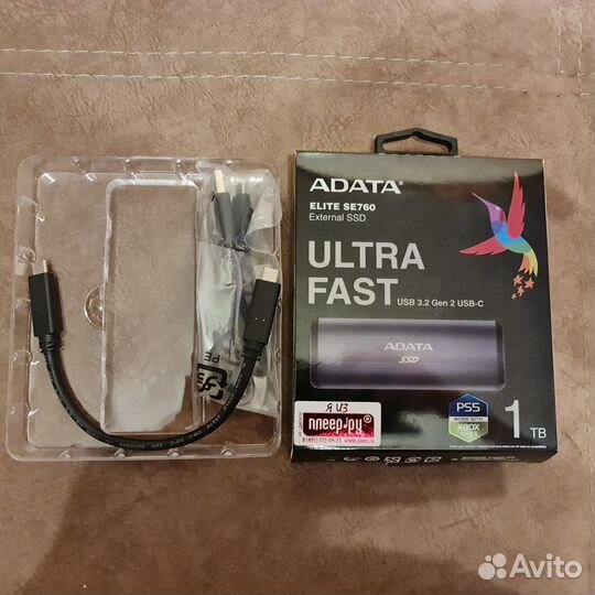 Внешний ssd Adata SE760 1Tb Titanium
