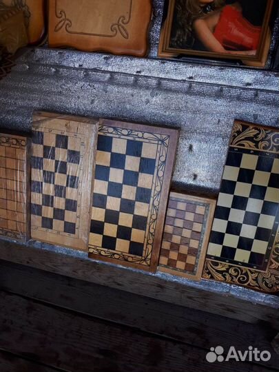 Шахматы#шашки#нарды-3 в 1- ручная работа