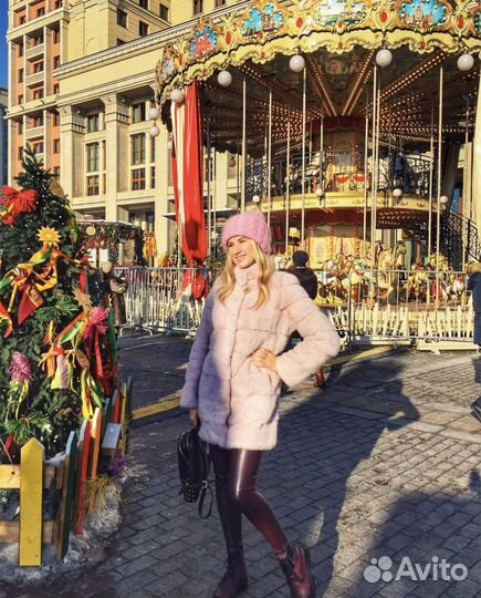 Пушистая шапка из мохера