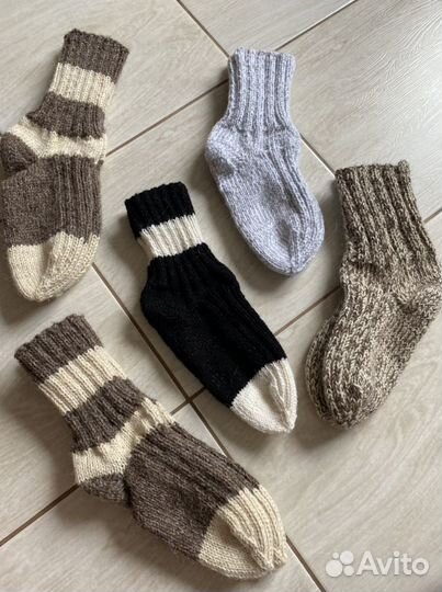 Носочки натуральная шерсть, ручная работа