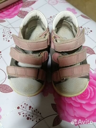 Ортопедические сандалии для девочки, размер 19