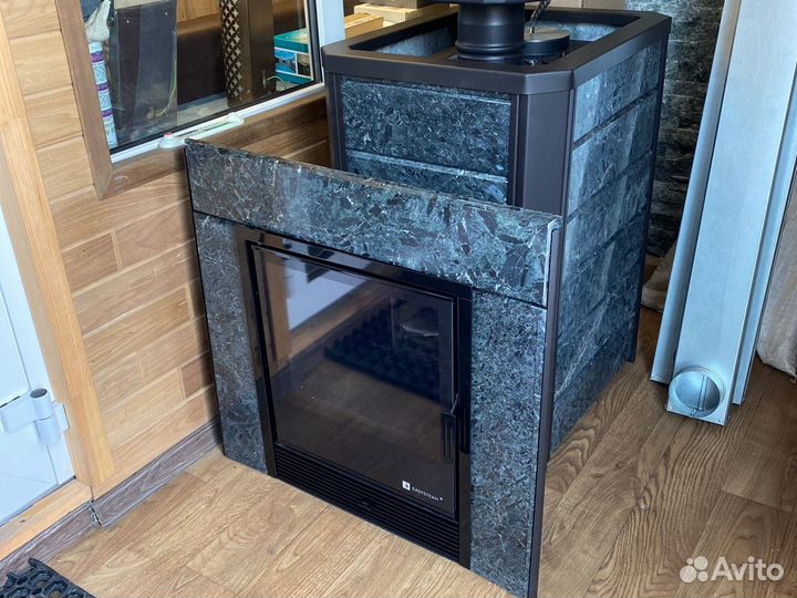 Дровная печь изистим Ялта 15 в камне Пироксенит