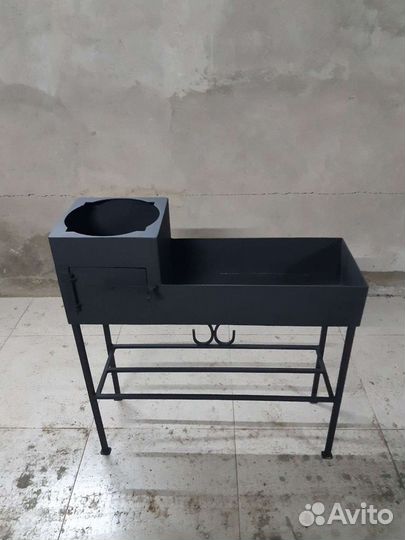 Мангал с печью под казан