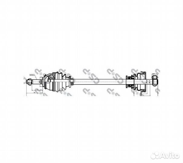 Привод в сборе renault logan I/sandero 1