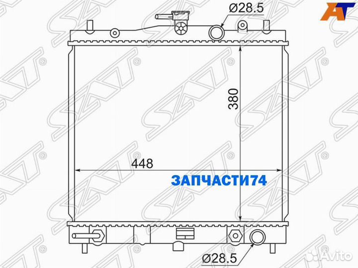 Радиатор Nissan March 02-10 / Note 05-13 / Cube 02-08 / Cube Cubic 03-08,SAT