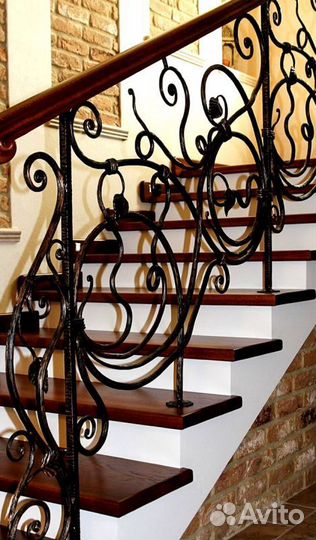 Лестница на металлокаркасе дизайн 4338