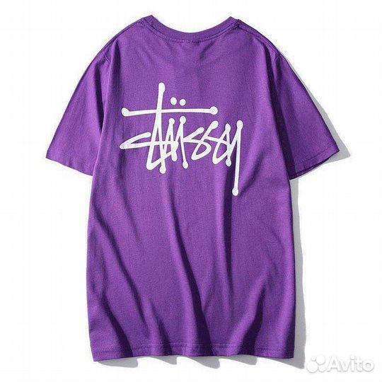 Футболка stussy фиолетовая