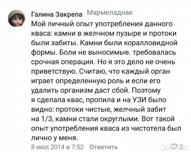 Квас на чистотеле (фермент чистотела)