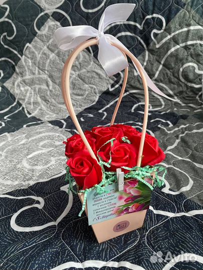 Букет из мыльных роз на 8 марта