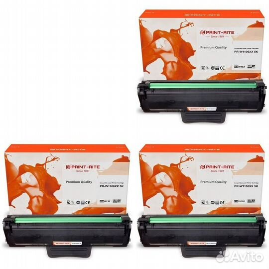 Картридж Print-Rite PR-W1106jumbo-3PK 1463854