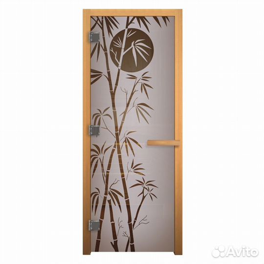 Дверь для Бани стекло Сатин Матовая 190х70 везувий