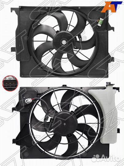 Диффузор радиатора в сборе hyundai solaris 2 17