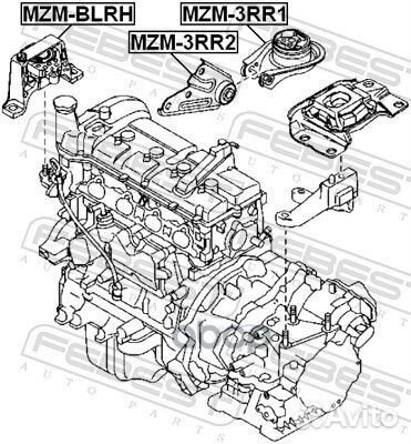 Опора двигателя правая (гидравл) mazda 3 BL 200