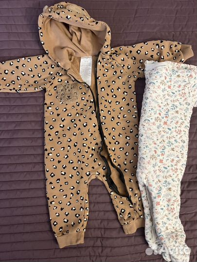 Топлые комбинезоны на девочку 74