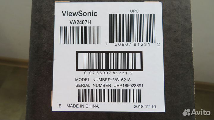 Монитор ViewSonic VA2407H